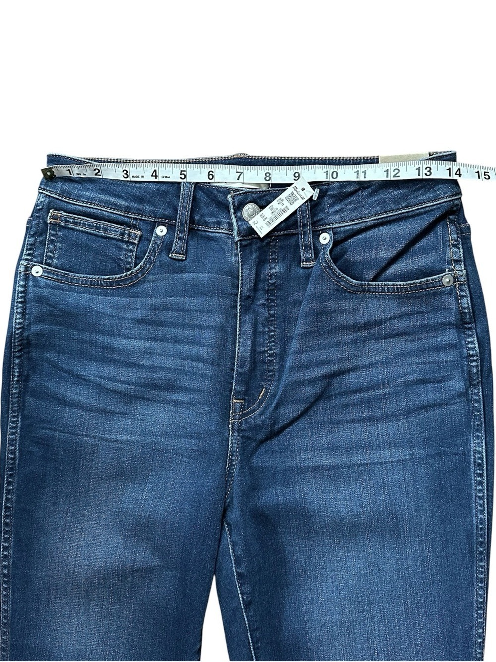 Madewell Curvy High Rise Skinny Women's Size 28 Blue Cotton Stretch Jeans - Picture 5 of 9
